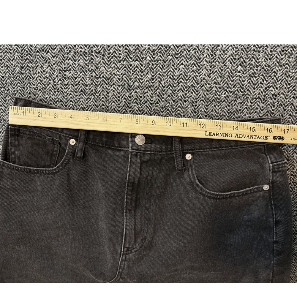 Madewell Womens Denim Skirt Black Size 31 Rigid A-Line Mini Raw Hem Grunge NWT - Picture 7 of 8